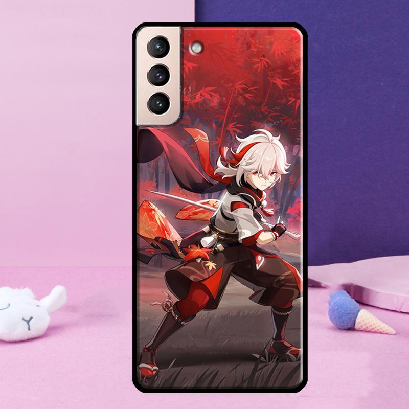 Чехол для телефона Genshin Impact Каэдэхара Казуха для Samsung Galaxy S25 Ultra S23 S20 S21 S22 S24 FE S9 S10 Plus S24 Ultra