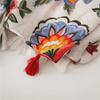 Ethnic Style Colorful Floral Print Summer Shawl – Versatile Cotton & Linen Silk Scarf for Women