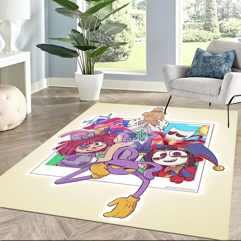 Digital Circus Carpet Design for Hallway Outdoor Dining Room Dormitory Anti-slip Rug Anime Office Decor Gift for Festivals