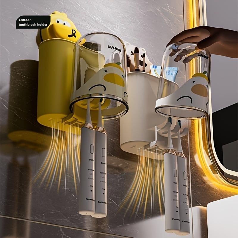2 шт. Милое гнездышко Пара Мультяшный держатель для зубных щеток Милая форма CP Установка на присосках без сверления отверстий Уютный дом для электрических зубных щеток