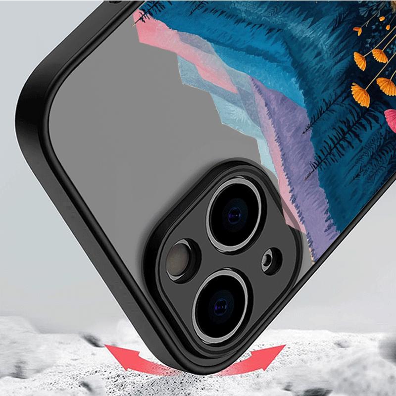 Чехол для телефона "Горная лесная деревня" для IPhone 13 12 Mini 16 15 11 14 Pro Max 7 8 Plus SE X XS Ударопрочный чехол Пейзаж с подсолнухами