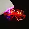 Любовь Сердце Форма 2025 С Новым Годом Светящиеся Очки Новогодняя Вечеринка Очки Рейв Ночной Клуб