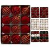 6/12pcs 6cm Wine Red Christmas Ball Ornaments Christmas Tree Party Decoration New Year Christmas Spheres Pendant Velvet Balls
