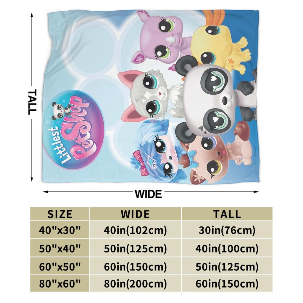 Теплое Мягкое Одеяло для Кемпинга Littlest Pet Shop Плед Фланелевое Покрывало для Улицы Новинка Чехол для Дивана-кровати