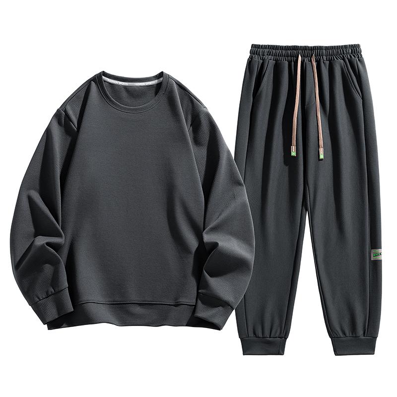 Осенний пуловер с круглым вырезом, повседневный модный свитер, комплект из двух частей, длинный комплект