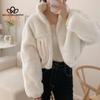 Корейский стиль, осень-зима, простое модное утолщенное пальто из овечьего флиса, повседневное теплое короткое пальто из овечьей шерсти
