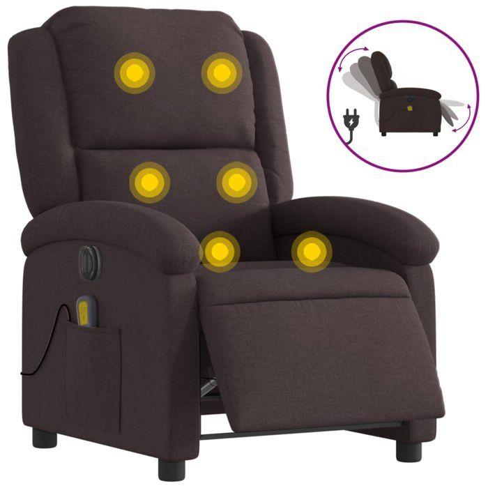 VidaXL Fauteuil de Massage Inclinable Électrique, Chaise de Relaxation avec Dossier et Repose-pied Réglables, Siège de 3204157