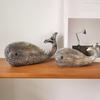 Деревенская статуэтка кита из смолы, Морская скульптура кита, Морская фигурка животного в стиле кантри для полки дома, Настольный декор