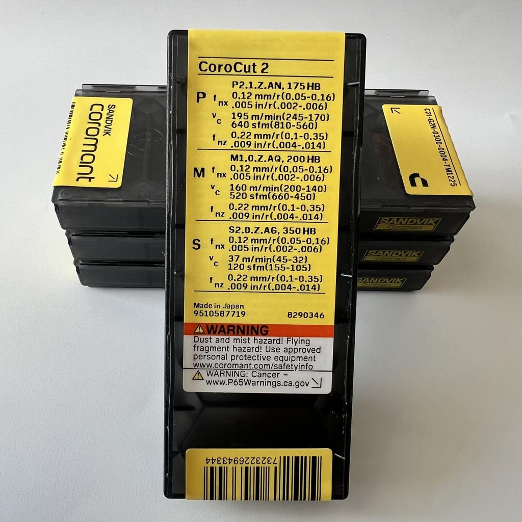 SANDVIK / C2I-G2N-0300-0004-TM 1225 / Original Swedish hard alloy blade 5 Pcs