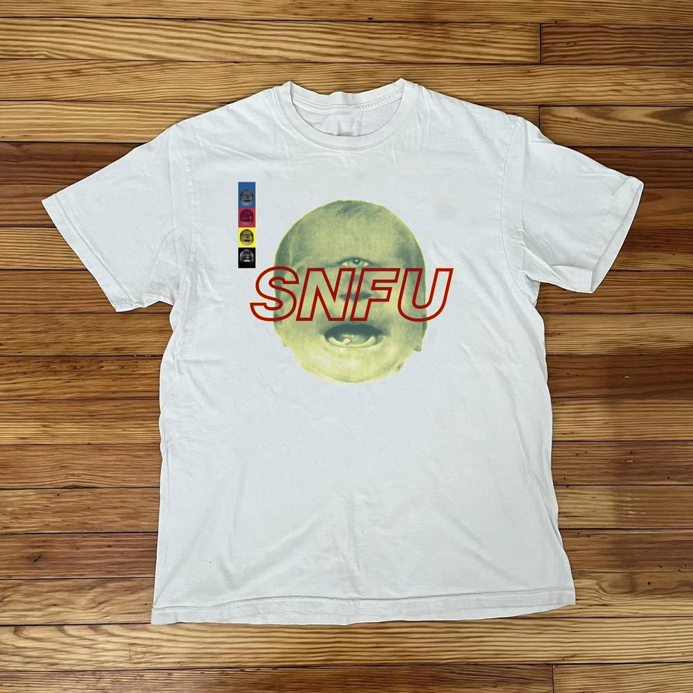 ГОРЯЧАЯ ХЛОпковая Унисекс Футболка SNFU Band Белая Все размеры S5XL Футболка IA327 Унисекс Футболка