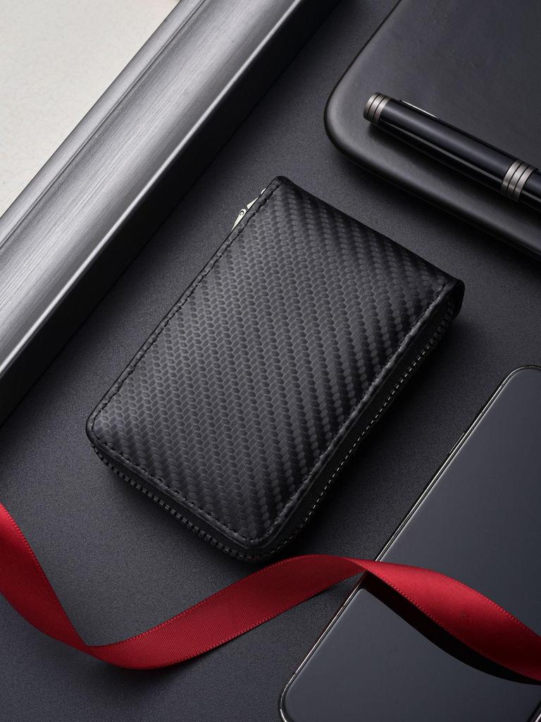 RFID Защита от кражи, Антимагнитный, Корейский стиль, Мужской и женский кошелек-аккордеон на молнии для кредитных карт и водительского удостоверения