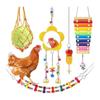 Medium & Large Parrot and Chicken Toys for Relieving Boredom with Knock Sound