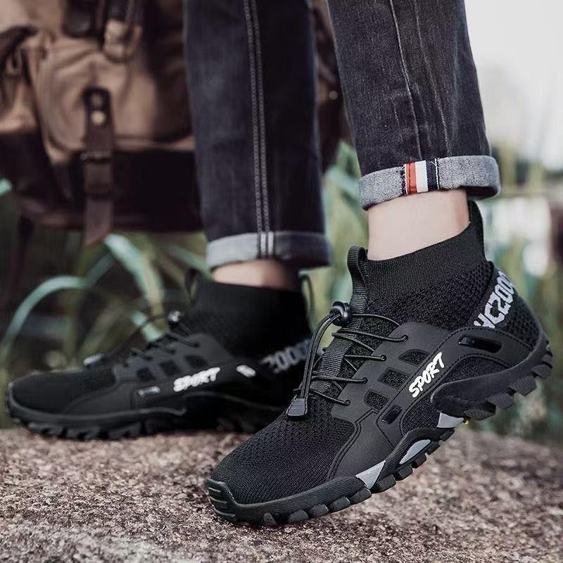 Летняя уличная обувь для хайкинга и ходьбы по воде для мужчин и женщин, дышащая сетчатая обувь из плетеного материала, повседневная обувь для хайкинга, нескользящая быстросохнущая обувь