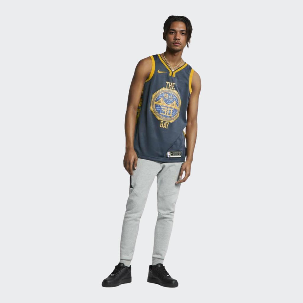 Nike NBA City Edition Swingman Jersey Men Tops Blue Gray AJ4610-430