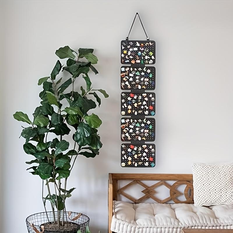 1 шт. Элегантная войлочная сумка для хранения украшений - 5-слойная большая подвесная сумка для хранения со складной конструкцией, подходит для сережек