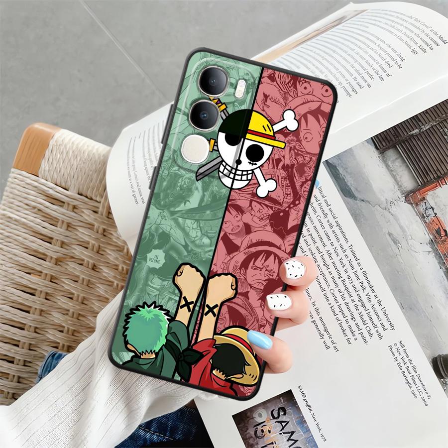 Чехол для Vivo Y52S Y93 V27 V29 Y75 Y81 V21E V23 Y51S Y78 Y53S Y71 Y91 Y50 Y95 V25 V30 Чехол для телефона One Piece Луффи Зоро
