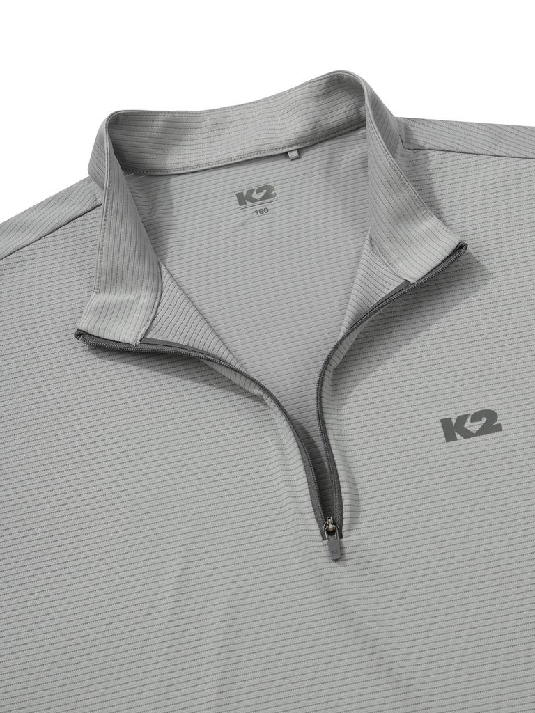 K2 Boost_Гибридная кофта с длинным рукавом на молнии_Овсяно-серый