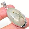 Prehnite Handmade 925 Sterling Silver Jewelry Pendant 2.13" F1i32