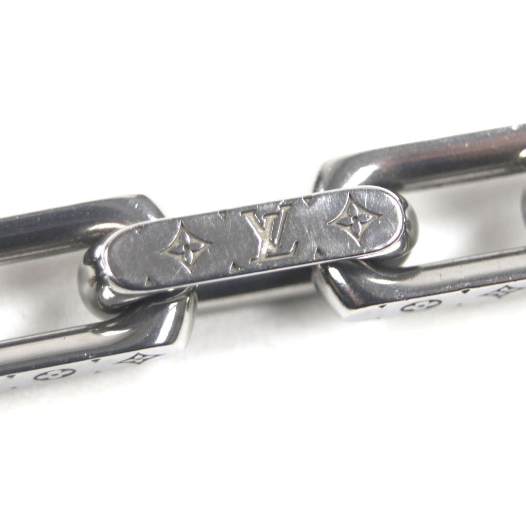 Louis Vuitton Bracelet Bracelet Monogram Chain Silver Metal Mens M00309 Used