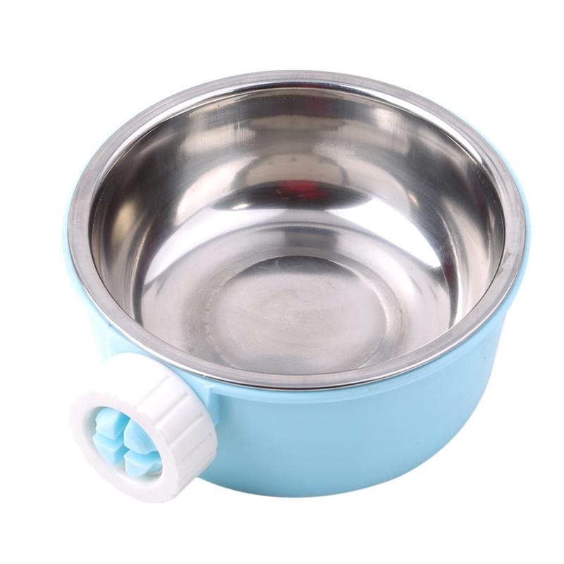 2 in 1 Hanging Dog Pet Feeding Bowl For Hamsters Rabbit Food Water Feeder Dispenser