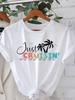 Women's Casual Short Sleeve T-Shirt Tropical Palm Tree Just Cruisin Graphic Print Beach Vacations Casual Outings Beach T Shirt