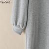 ZANZEA Женские повседневные толстовки с капюшоном с длинным рукавом на осень-зиму