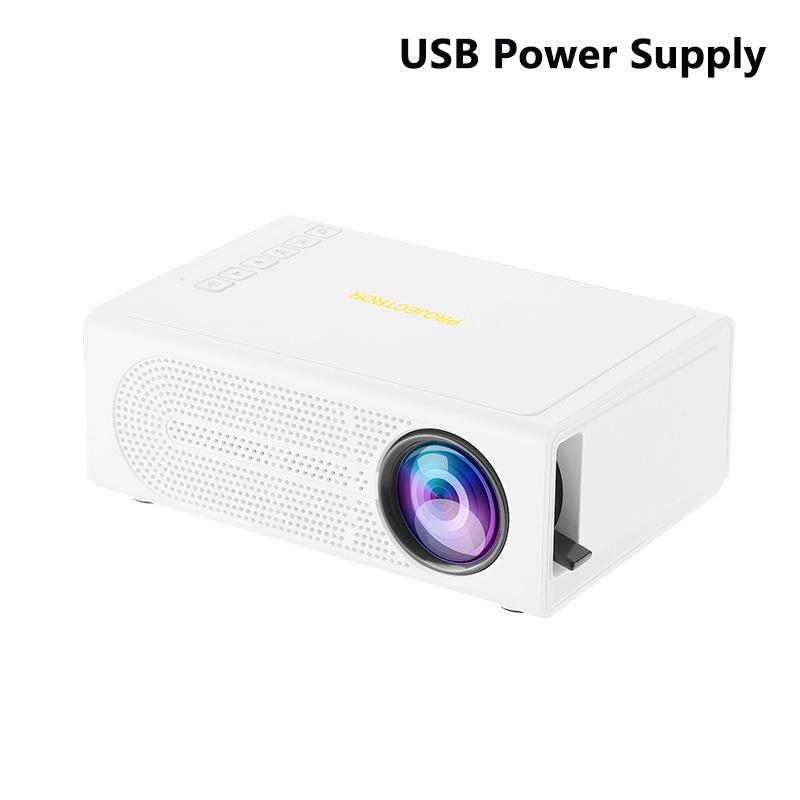 1080P Portable Mini Projector Usb Power Supply For Home Cinema Outdoor Camping Wired Phone Connection 100 Inches Screen Display