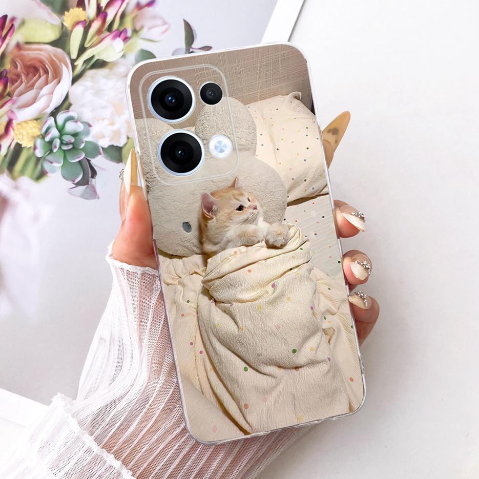 For Oppo Reno13 Pro Case CPH2697 Luxury Flowers Butterfly Painted Cover Soft Slim Phone Case For Oppo Reno 13 Pro Reno13 5G Bags