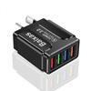 Цветное 4-портовое USB-зарядное устройство 3A для мобильных телефонов и планшетов, дорожное - Стандарт ЕС/США/Великобритании