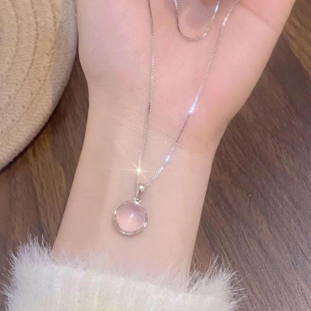 Высококачественная легкая роскошная цепочка на ключицу, элегантное простое ожерелье с подвеской из кристаллов