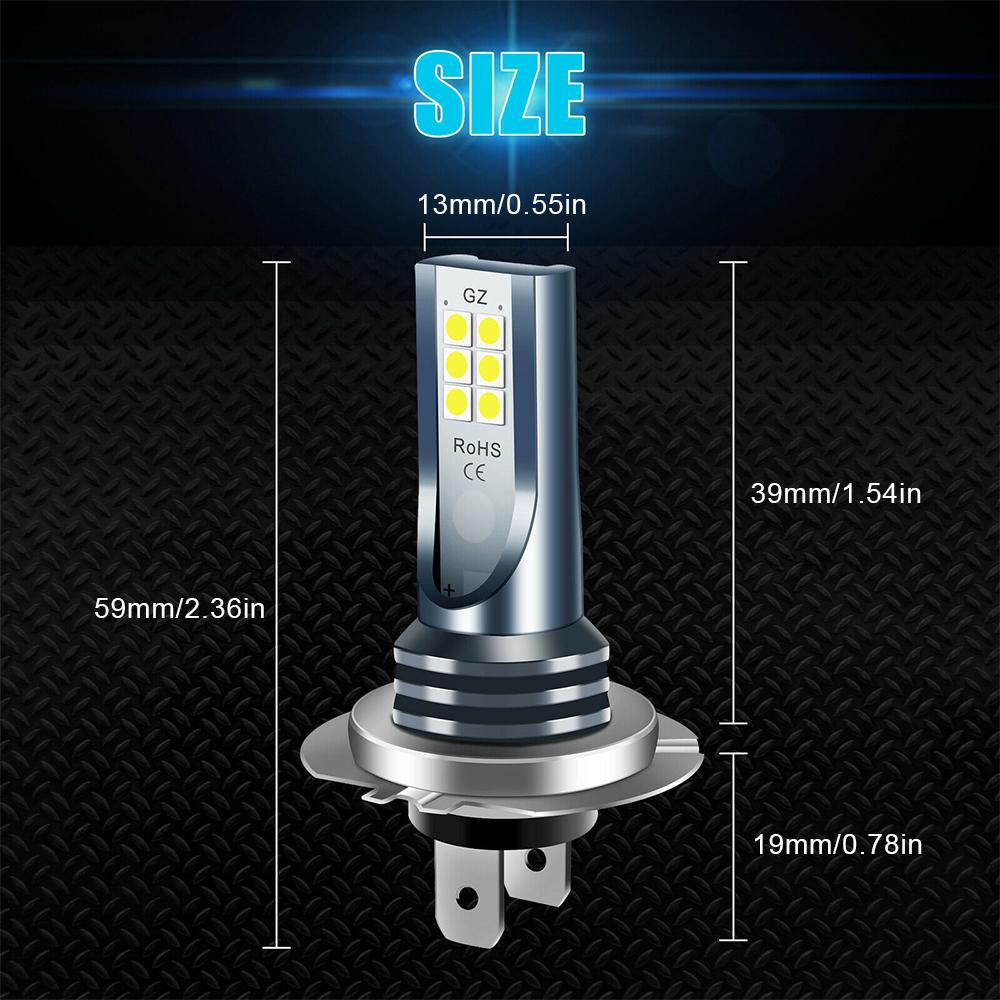 2pcs H7 LED Headlight Bulb Kit Car Fog Light 110W Super-Bright 6000k White Headlamp High Low Beam For Vehicles