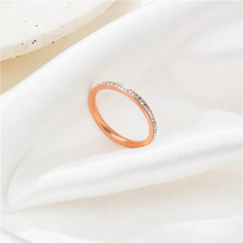 Starry Sky Diamond Titanium Steel Ring: Elegant, Stylish, and Durable Couple's Fashion Ring