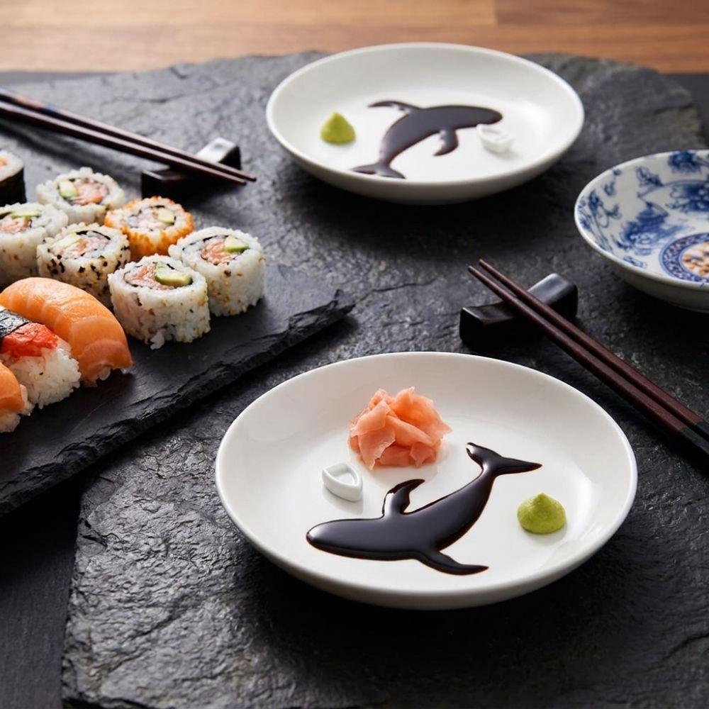 Round Oil and Vinegar Dipping Bowl Food Grade Kitchen Condiment Plate Bread Dipping Bowl  BBQ Party