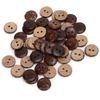 200pcs Wooden Sewing 2 Holes Coconut Shell Buttons Coconut Brown Sewing Buttons Exquisite Craft Buttons Clothing Decorations