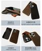 Retro Crazy Horse Leather Pattern Phone Case for iPhone 16 Pro Max 15 Plus 14 13 12 Mini 11 Pro Cowhide Matte Skin Hard Cover
