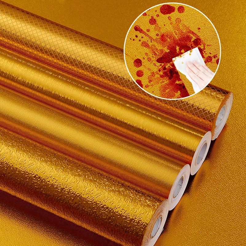 Золотые самоклеящиеся обои Будда украшение стола Ремонт Огнестойкая золотая бумага Украшение дома