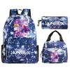 Animation Cartoon With Peripheral Printing Children'S Spine Backpack Set, Primary And Secondary School Student Leisure Schoolbag