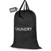 Heavy Duty Laundry Bag, Washable Nylon, Splash-Resistant Dirty Clothes Storage Bag with Drawstring & Handles ... Lightweight, Foldable & Space-Saving