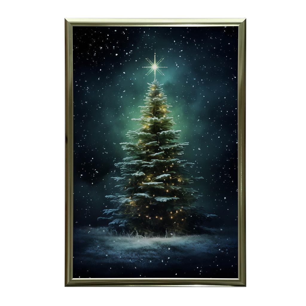 Choinka W Nocnym Blasku Choinka W Nocnym Blasku, 50X70 Cm, Bez Ramy, Papier Matowy 230 Gsm