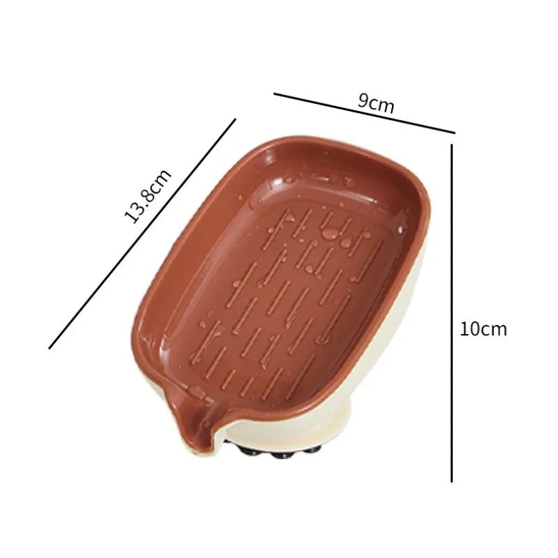 Мыльница на присоске с дренажным отверстием, без сверления, держатель для мыла, бытовой, легкая роскошь, контейнер для мыла для ванной комнаты, принадлежность для ванной комнаты