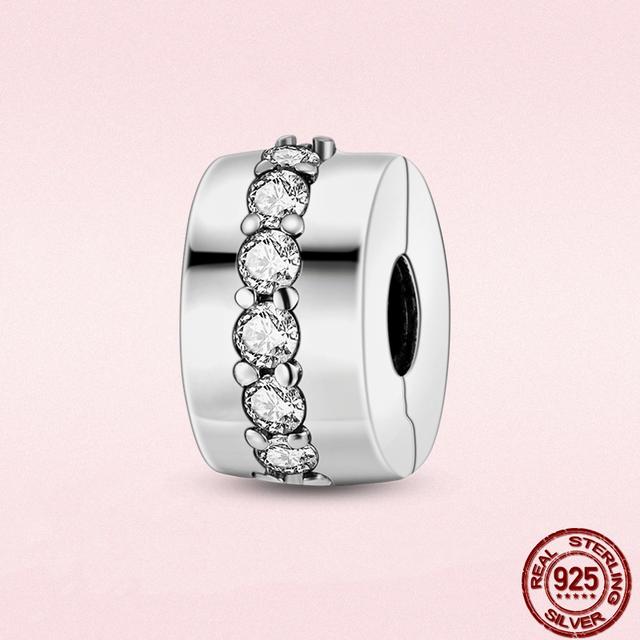 Круглые бусины в виде сердца из стерлингового серебра 925 пробы с изображением животных подходят для оригинального модного браслета-подвески DIY, модное серебро 925 пробы для изготовления ювелирных изделий