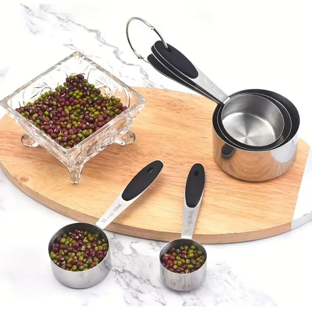 8/13Pcs Teaspoon Measuring Cups Set Stainless Steel Kitchen Measure Tool  Food Preparation