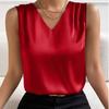 Summer Color Satin Suit Sleeveless Temperament Commuter Vest Base Top Camis & Tank Tops