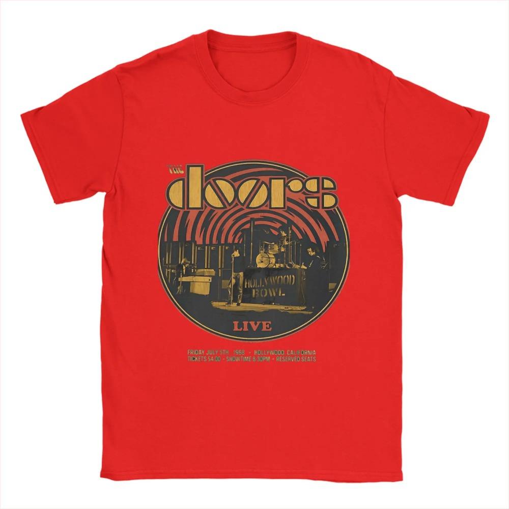 Summer Vintage The Doors T-Shirt Music Leisure T-Shirts Men Comfortable Oversize Top Tees Short Sleeve Vintage Tshirt