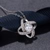 New Fashion Whirlwind Four-leaf Clover Necklace European and American Style S925 Silver Clavicle Chain Cubic Zirconia Jewelry