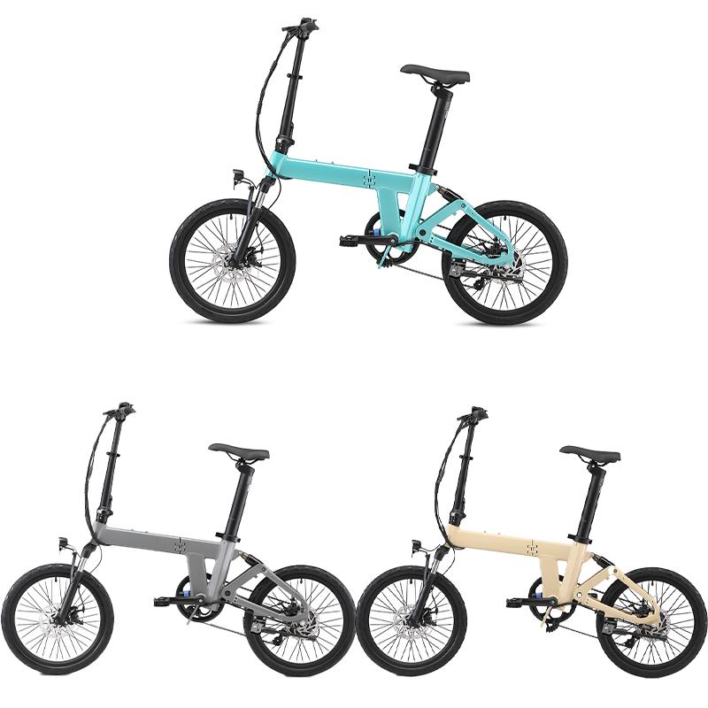 H19 Foldable City E-Bike, 36V10Ah Battery Dual Shock 7 Speed Adult Folding Electric Bicycle,36V 250W Motor Up To 60KM Range