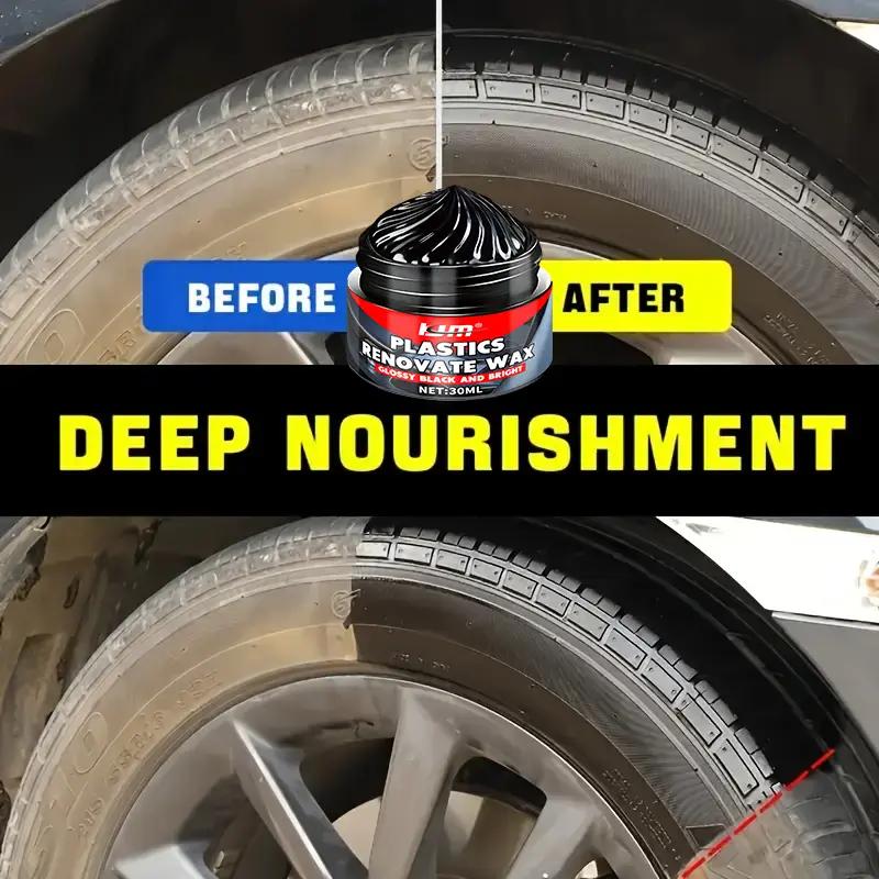 Plastic Repair Wax for Car Tires and Motorcycle Parts - Durable Polishing and Protective Wax for All Vehicles, Dashboard Polish