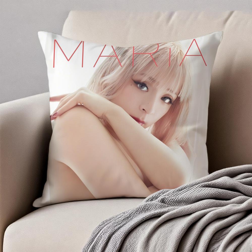 popular female singer MMARiA Cushion Cover Pillowcase Antidustmite Invisible Zipper Short Plush Sofa Cushion