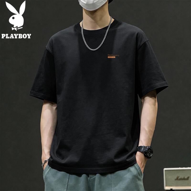 PLAYBOY Мужская повседневная хлопковая футболка с коротким рукавом 2026