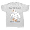Men's T-shirt Street Wear Keep Healthy, Exercise Big Goose Print Loose Women's T-shirt